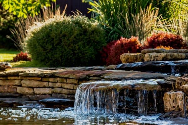 Pond waterfall