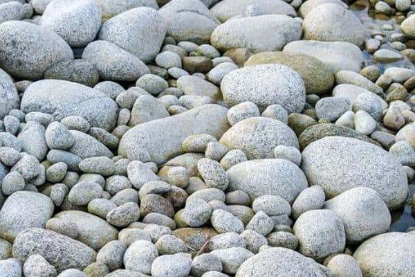 white pebbles