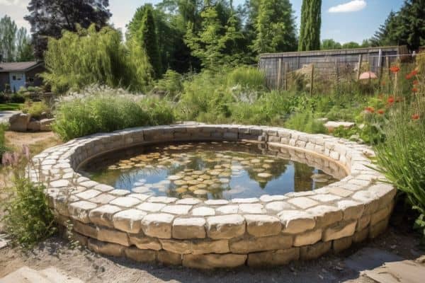 round above ground pond