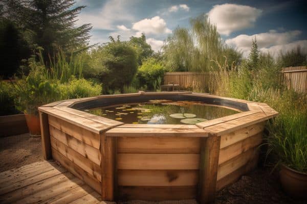 timber above ground pond