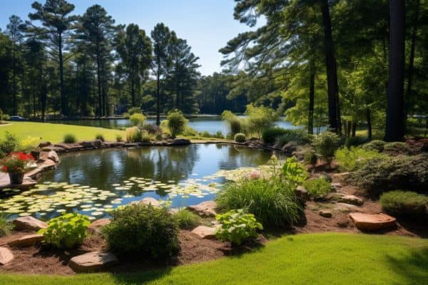 pond near a lake