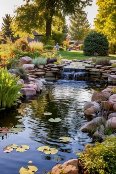 backyard pond waterfall