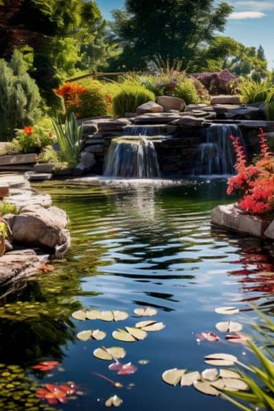 backyard pond waterfall