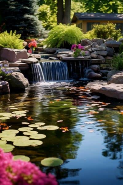 garden pond waterfall