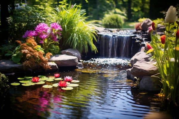 pond waterfall